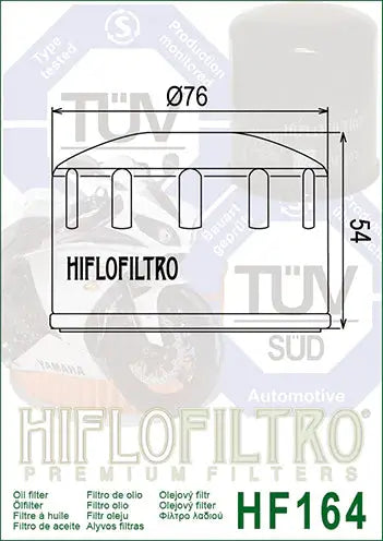 HiFlo Filtro Premium Oil Filter- HF164 