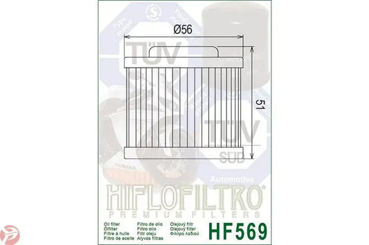 Hiflofiltro HF569 Black Premium Oil Filter 