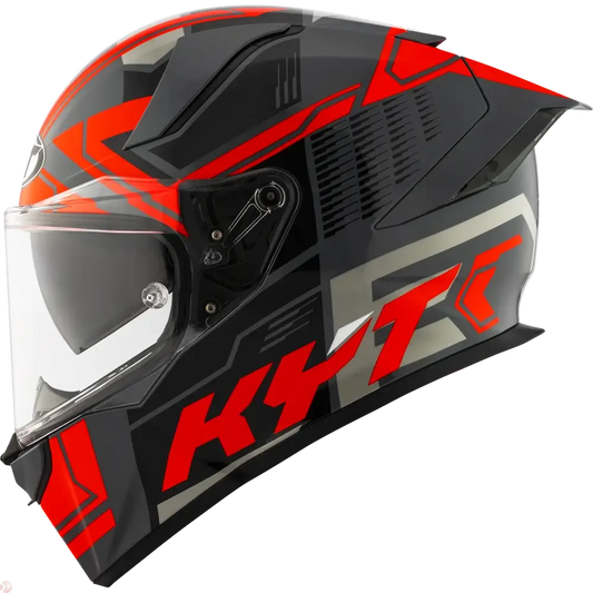 KYT R2R PRO OCTANE RED HELMET 
