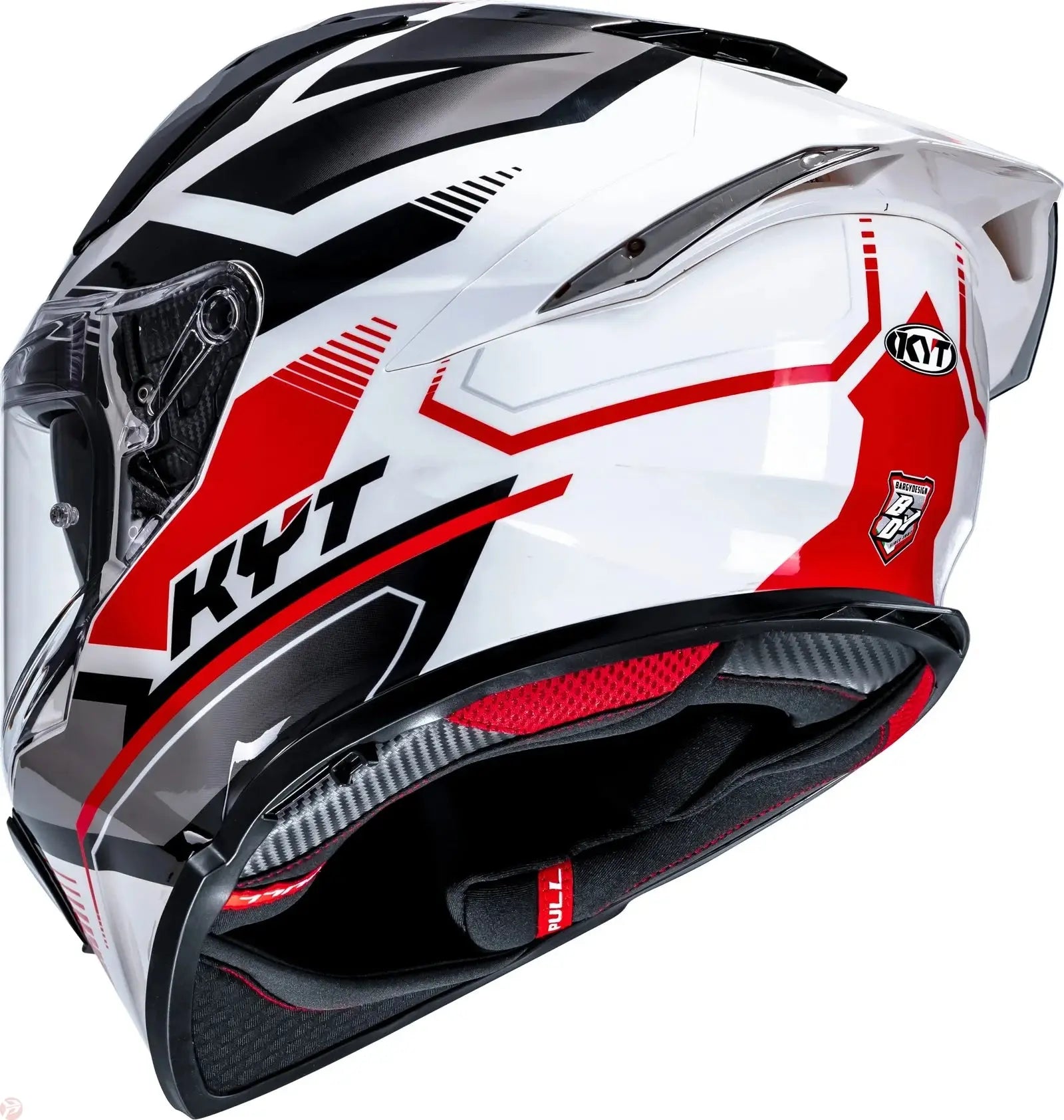 KYT R2R PRO PARSEC WHITE RED HELEMT 