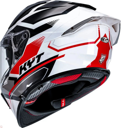 KYT R2R PRO PARSEC WHITE RED HELEMT 