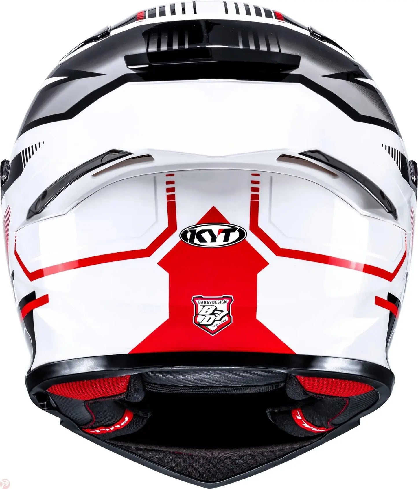 KYT R2R PRO PARSEC WHITE RED HELEMT 