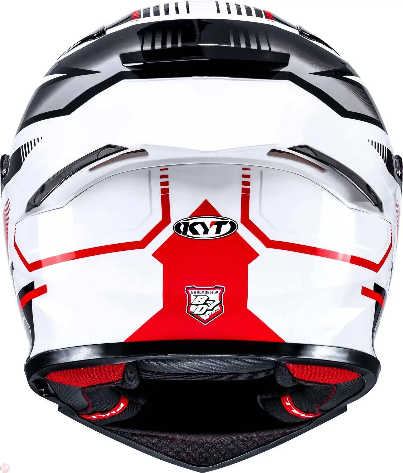 KYT R2R PRO PARSEC WHITE RED HELEMT 