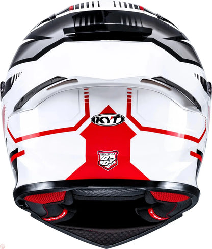 KYT R2R PRO PARSEC WHITE RED HELEMT 