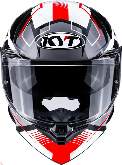 KYT R2R PRO PARSEC WHITE RED HELEMT 