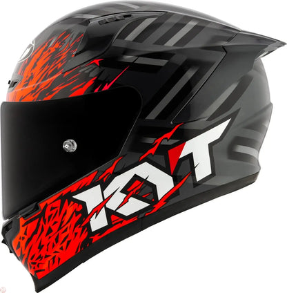 KYT STRIKER SV FLAMING ANTH/RED HELMET 