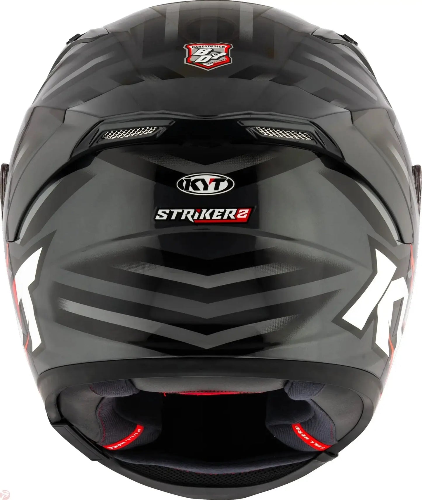 KYT STRIKER SV FLAMING ANTH/RED HELMET 