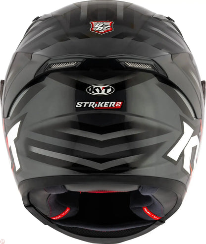 KYT STRIKER SV FLAMING ANTH/RED HELMET 