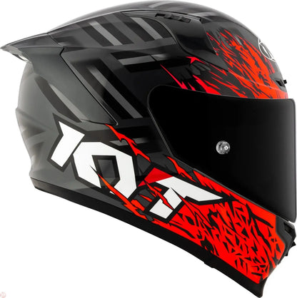 KYT STRIKER SV FLAMING ANTH/RED HELMET 
