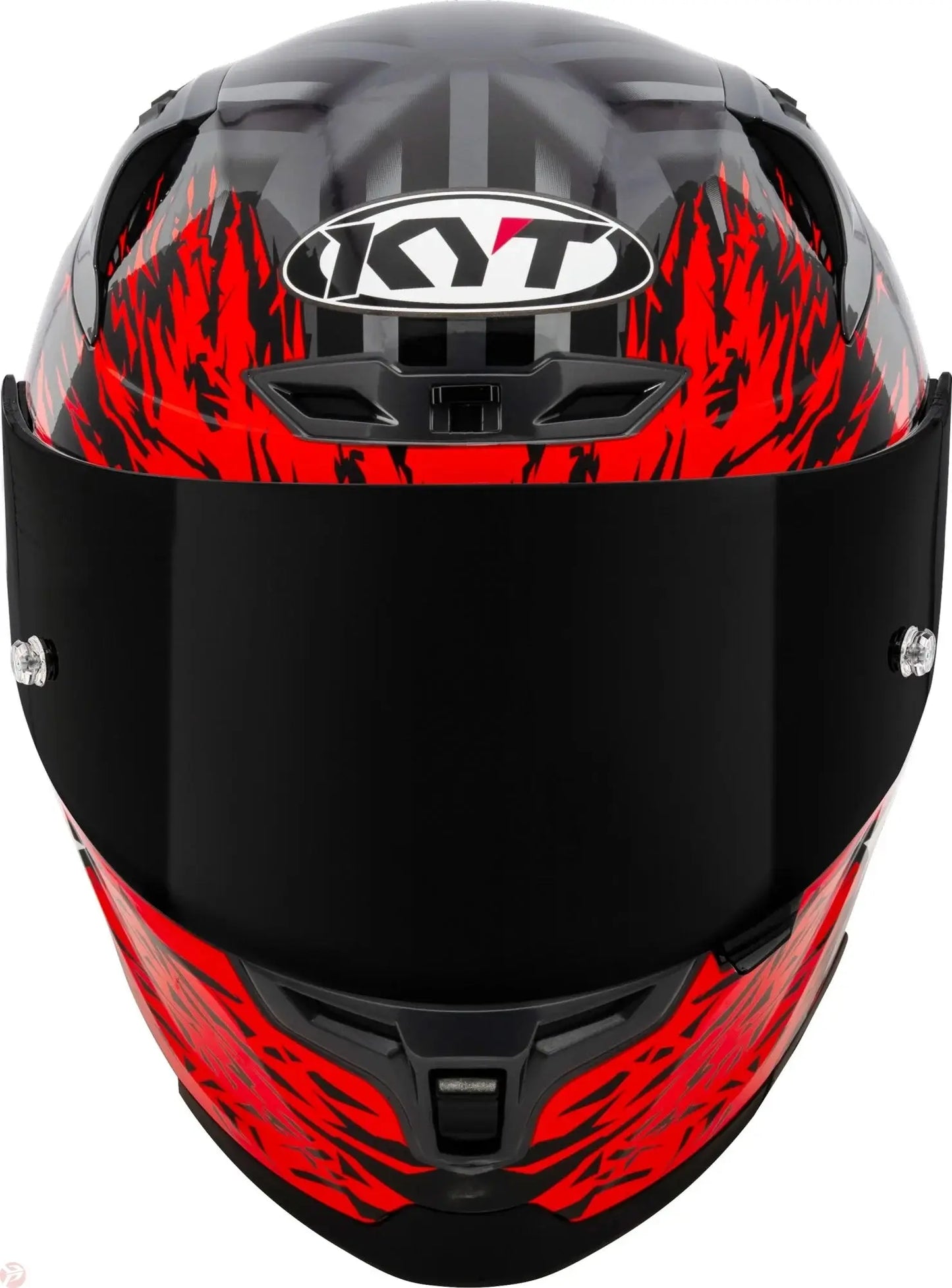 KYT STRIKER SV FLAMING ANTH/RED HELMET 
