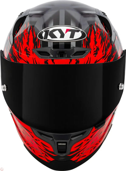 KYT STRIKER SV FLAMING ANTH/RED HELMET 