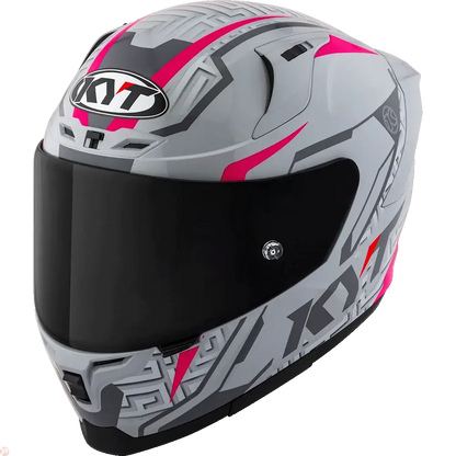KYT STRIKER SV #02 Asphalt Grey Fuxia Helmet 