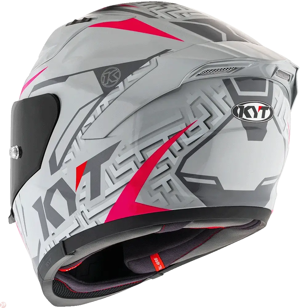 KYT STRIKER SV #02 Asphalt Grey Fuxia Helmet 