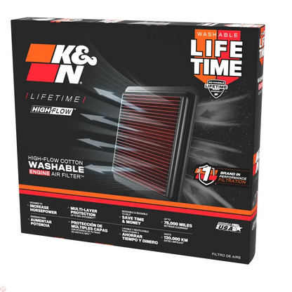 K&N Engine Air Filter - SKODA FABIA 1.0L & 1.4L-8V 