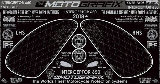 Motografix Tank / Knee Section Paint Protector For Royal Enfield Interceptor 650 (2018 -21) 