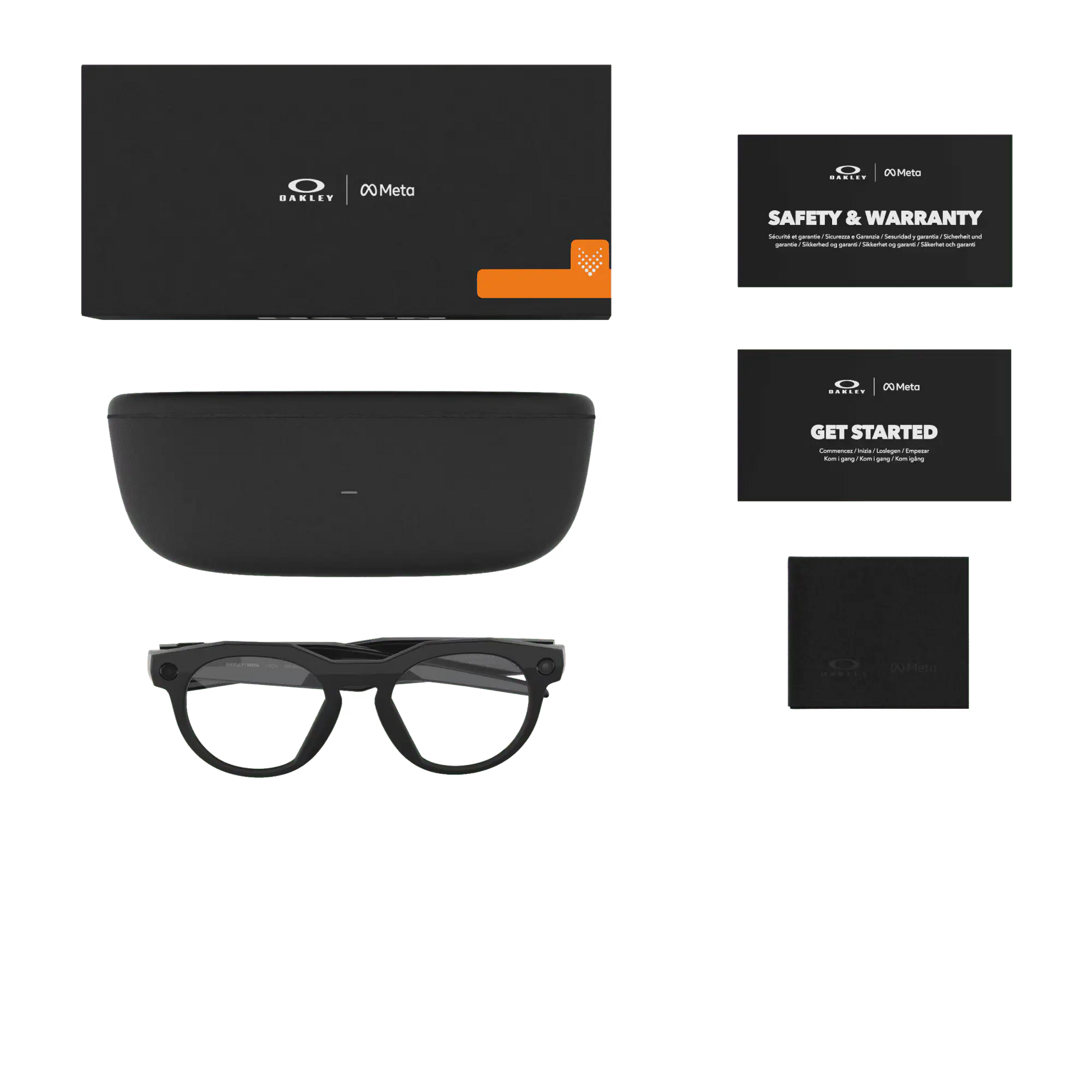 Oakley Meta HSTN Clear Lenses, Black Frame 