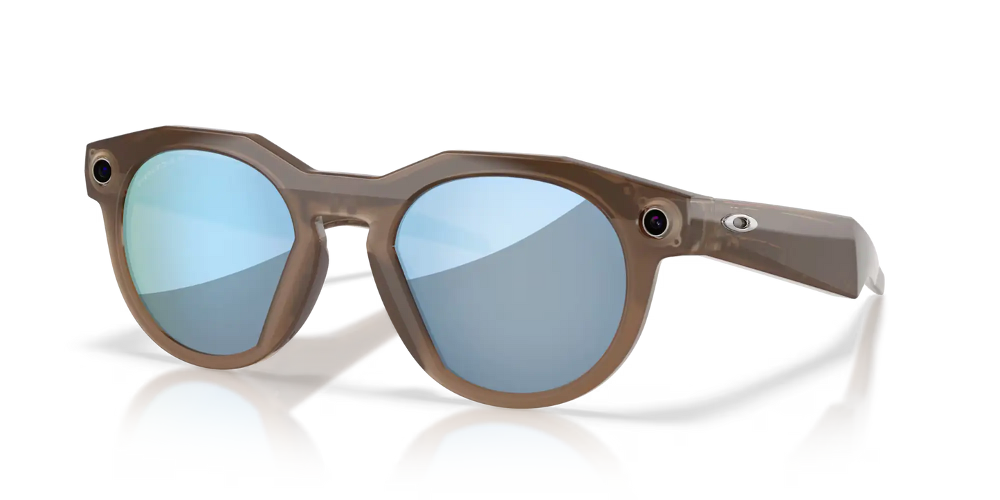 Oakley Meta HSTN Prizm Deep Water Polarized Lenses, Brown Smoke Frame 