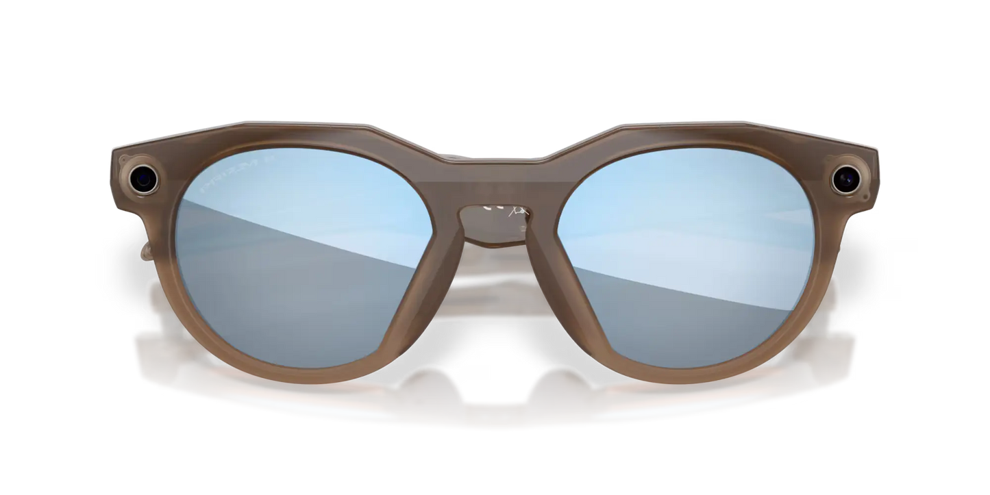 Oakley Meta HSTN Prizm Deep Water Polarized Lenses, Brown Smoke Frame 