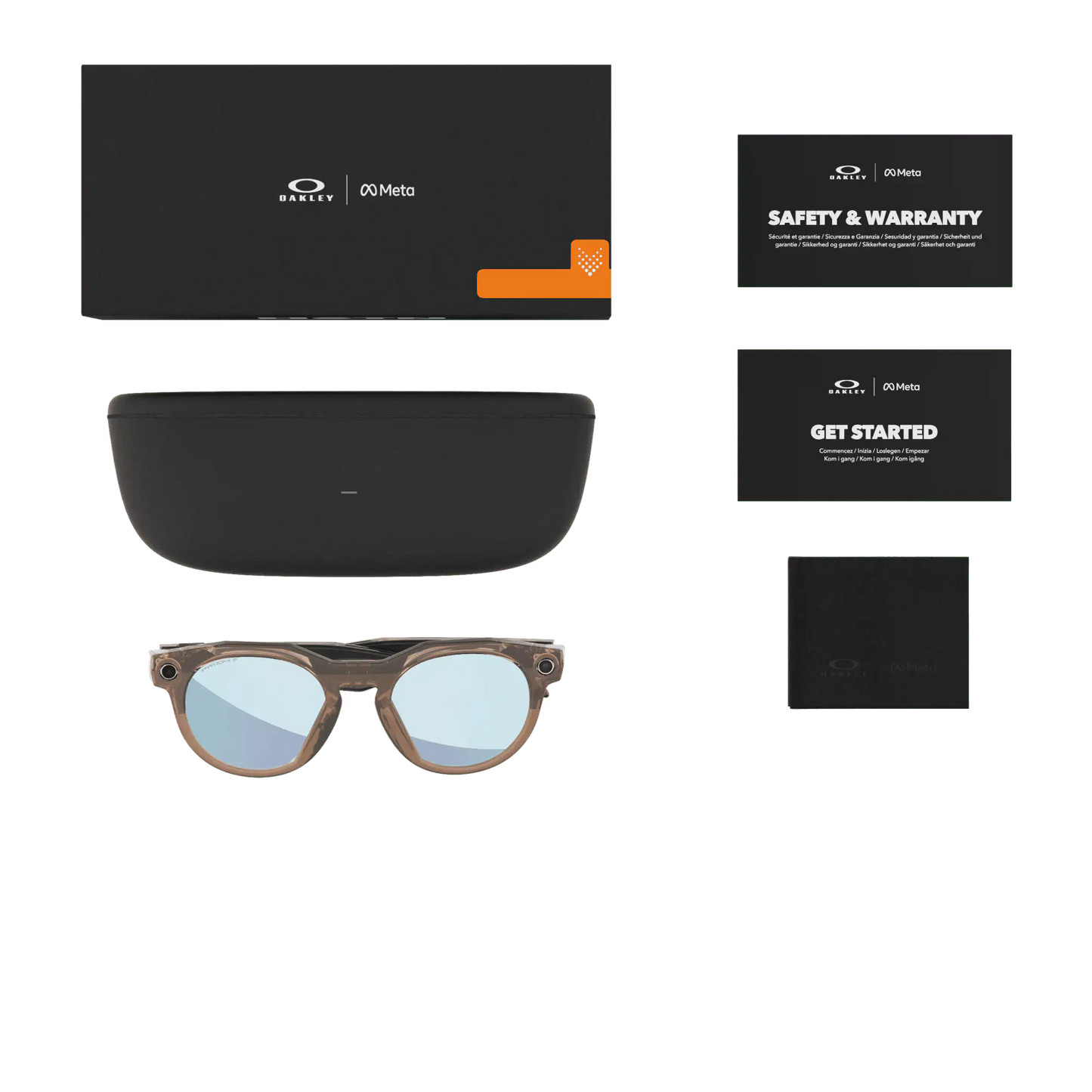 Oakley Meta HSTN Prizm Deep Water Polarized Lenses, Brown Smoke Frame 