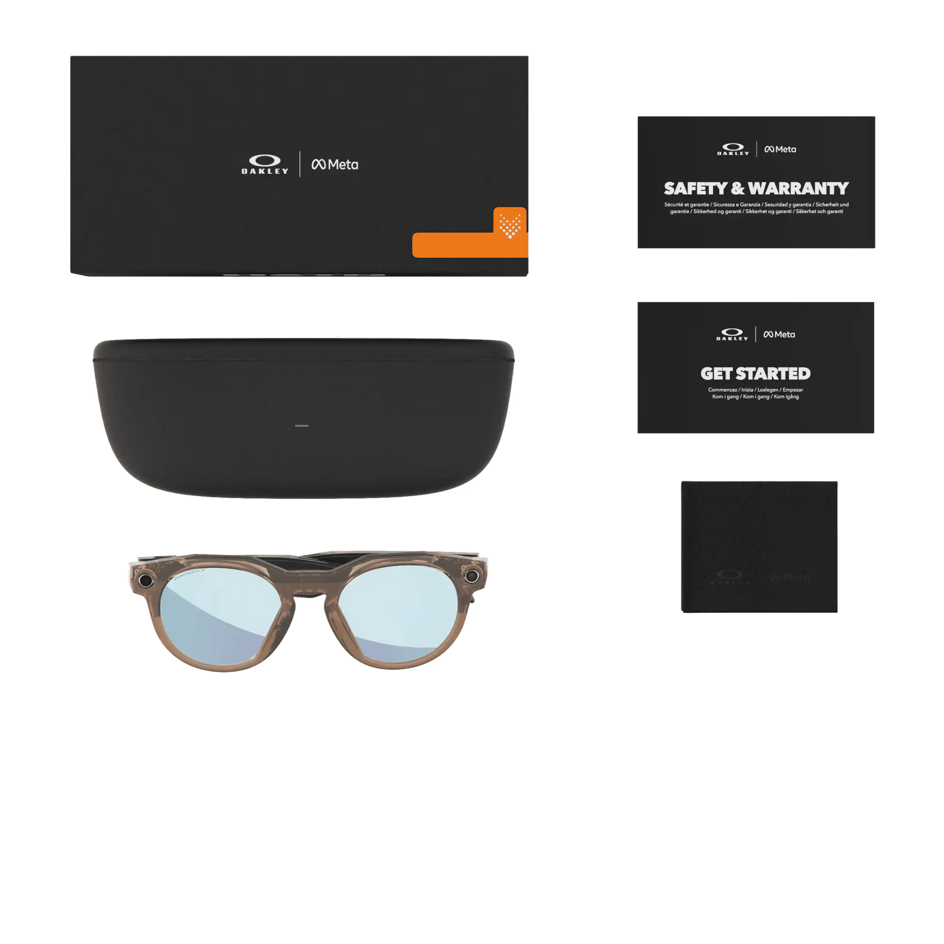 Oakley Meta HSTN Prizm Deep Water Polarized Lenses, Brown Smoke Frame 