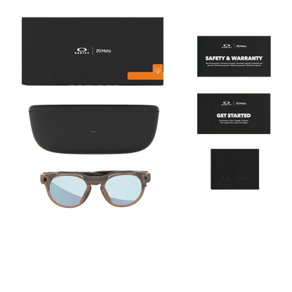 Oakley Meta HSTN Prizm Deep Water Polarized Lenses, Brown Smoke Frame 