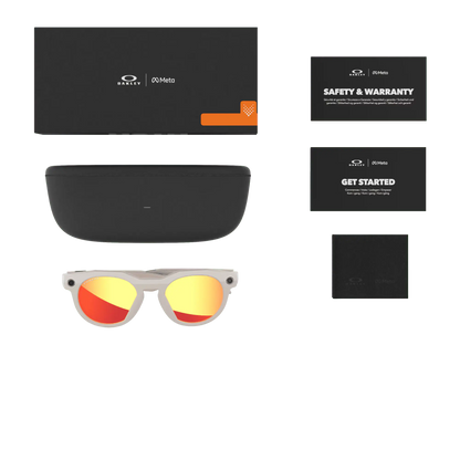 Oakley Meta HSTN Prizm Ruby Lenses, Warm Grey Frame 