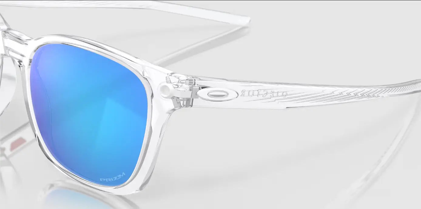 Oakley Ojector Prizm Sapphire Lenses,  Polished Clear Frame 