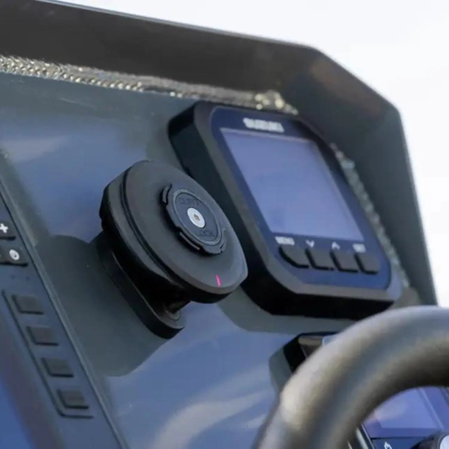 Quad Lock 12V-24V Waterproof Wireless Charging Head - Hardwired, IP67 Rated, Fast Charging, Secure Phone Mount 