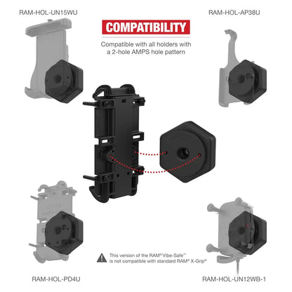 RAM® Vibe-Safe™ with NPT Adapter for 2-Hole Holders 