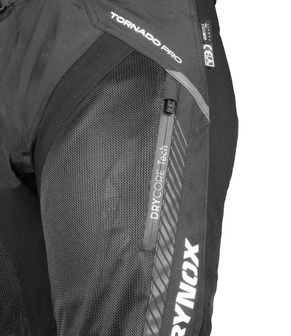 RYNOX TORNADO PRO PANTS - CE CERTIFIED CLASS A- BLACK 