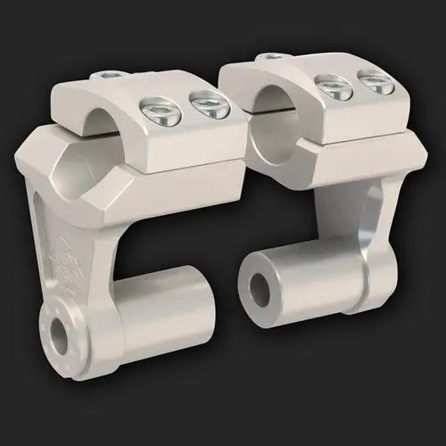 Rox Pivoting Handlebar Risers 51 mm Rise, 22mm Handlebar Anodized Aluminum Low Profile, Long Stem 