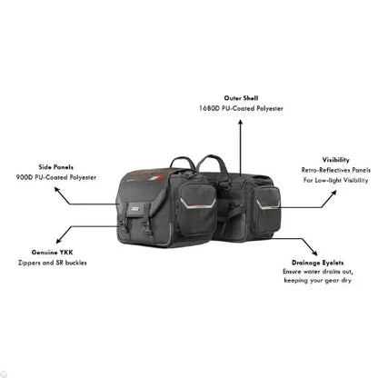Rynox  Waterproof Optimus Saddlebags 75L 