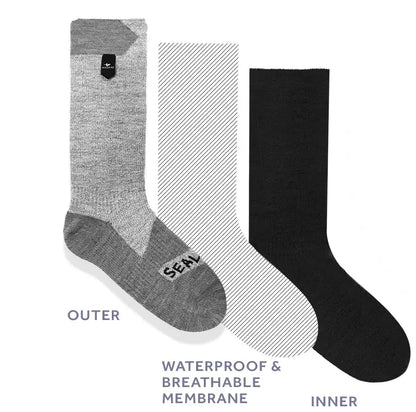 Sealskinz Scoulton Waterproof Warm Weather Mid Lenght with Hydrostop Socks 
