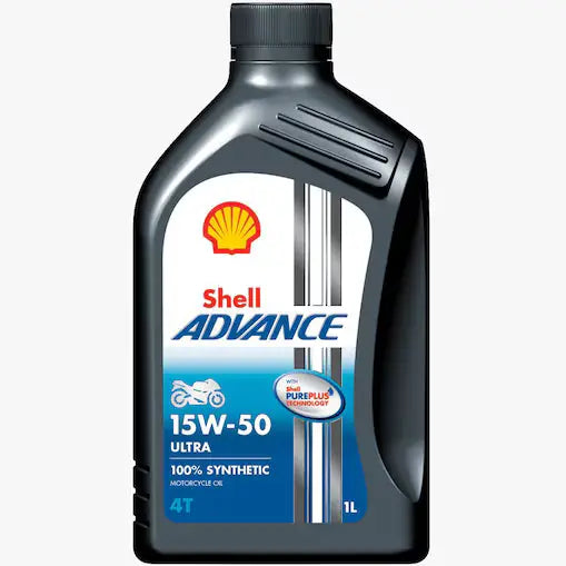Shell Advance Ultra with Pureplus 4T- 10W-40- 100% Synthetic Engine Oil- 1L SHELL