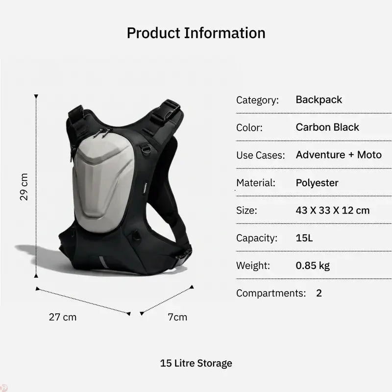 Vantora Flux 10L Backpack with 2ltr Hydration Bladder 