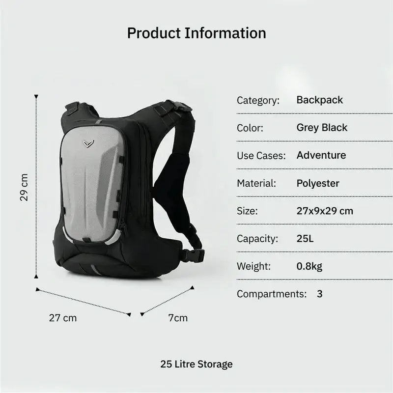 Vantora Prime Hydration Backpack 25L (With Bladder)