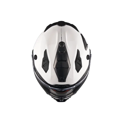 Nexx X. WED3 Plain White Pearl Adventure Helmet NEXX