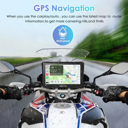 Carpuride W702B Wireless Portable Motorcycle Stereo with BMW Motorcycles Bracket Carpuride