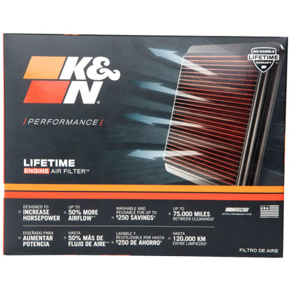 K&N Replacement Air Filter For Kawasaki Ninja H2 / H2 SX / H2 SX SE K&N