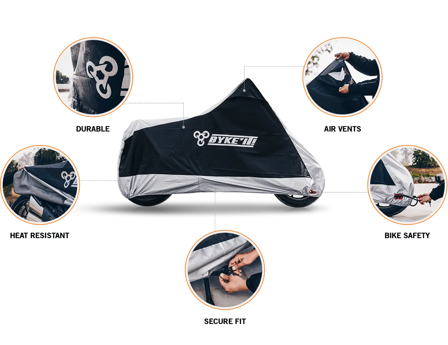 Byke'it Waterproof Motorcycle Cover 