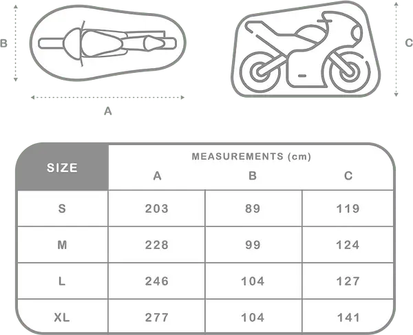 Byke'it Waterproof Motorcycle Cover 