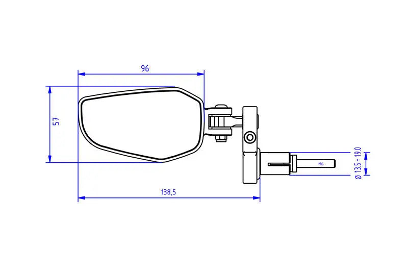 CNC Racing Bar End EVO Mirror 