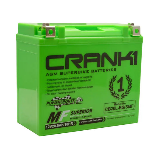 Crank1 CB20L-BS (SMF) Battery 