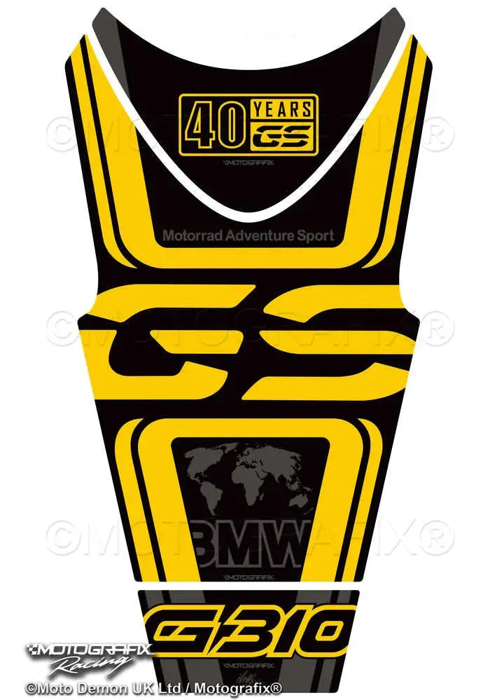 Motografix 3D Gel Tank Pad Protector For BMW G310GS (2021) (40 Years) 
