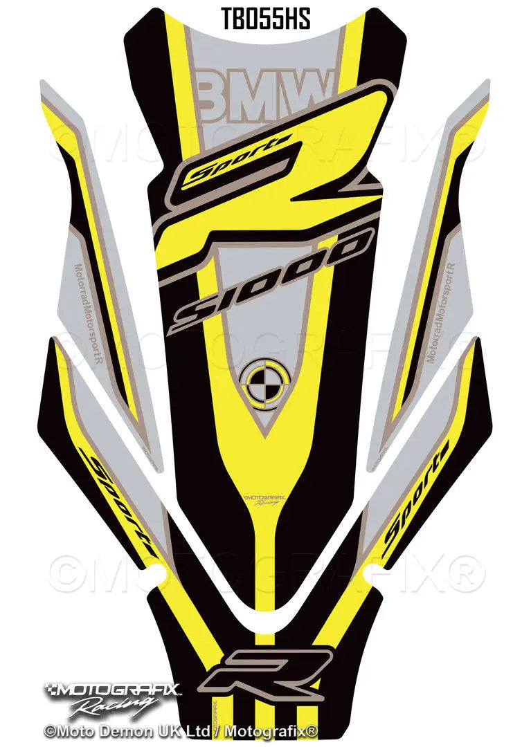 Motografix 3D Gel Tank Pad Protector For BMW S1000R (2021+) (Hockenheim Silver) 