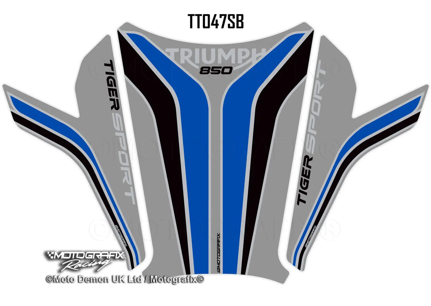 Motografix 3D Gel Tank Pad Protector For Triumph Tiger 850 Sport (2021+) 