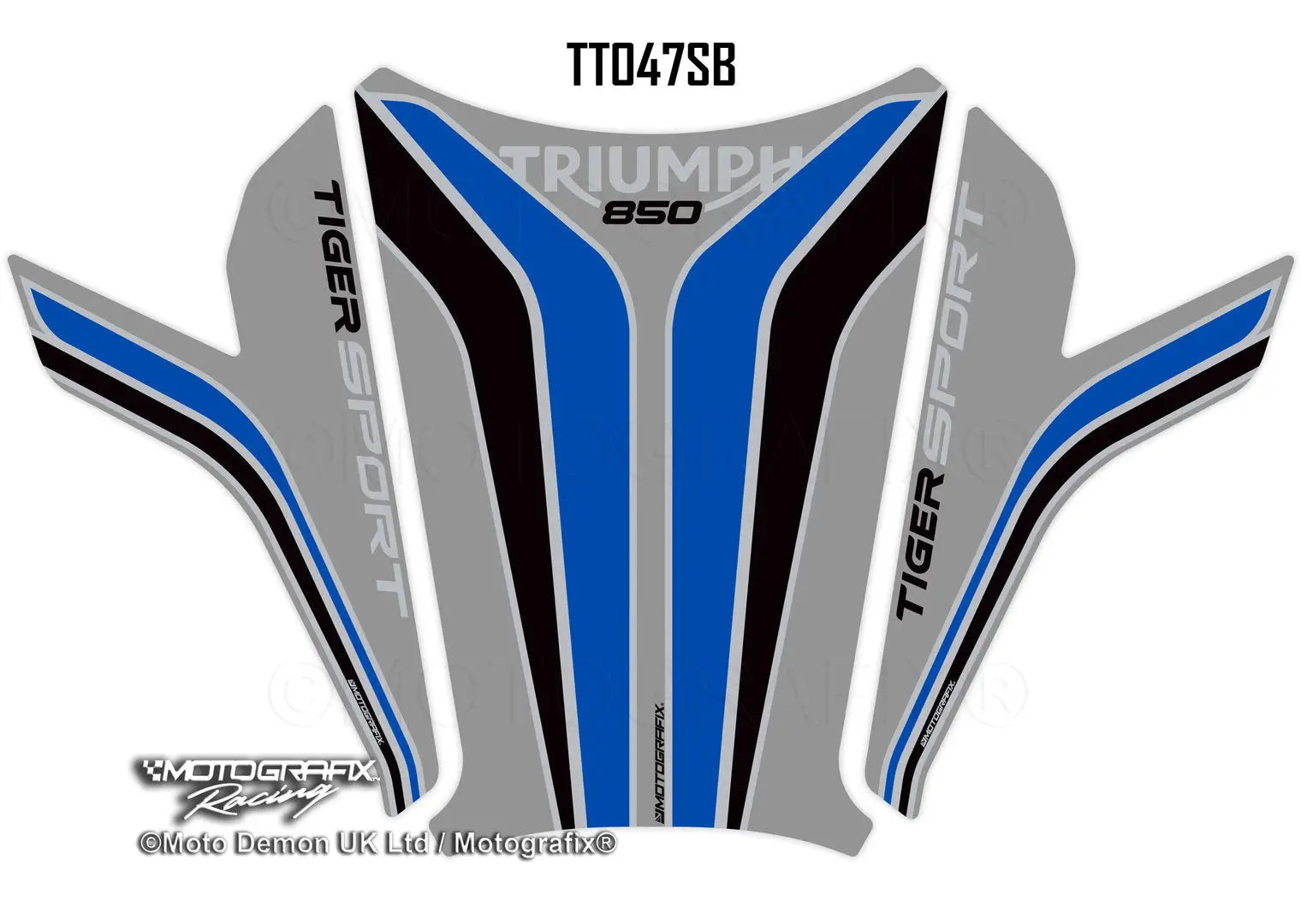 Motografix 3D Gel Tank Pad Protector For Triumph Tiger 850 Sport (2021+) 