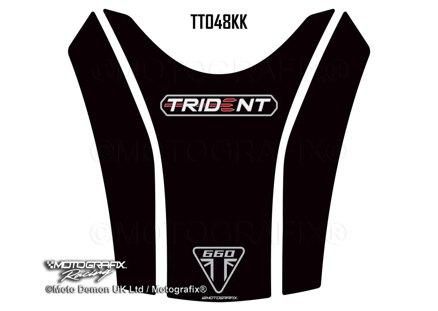 Motografix 3D Gel Tank Pad Protector For Triumph Trident 660 (2021) 