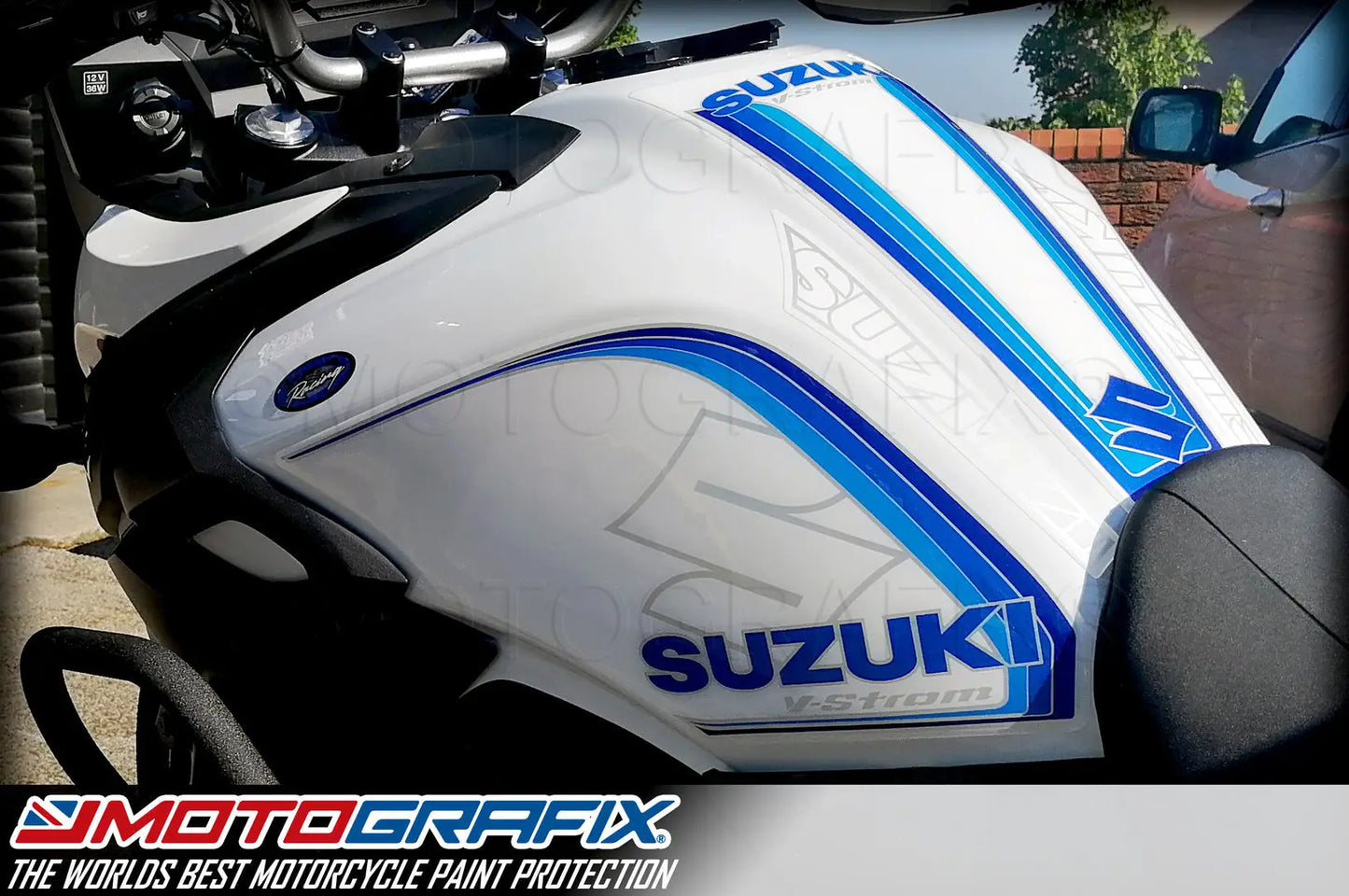 Motografix Knee Tank Paint Protector Gel Protection Suzuki V-Strom 650 XT (2017-21) 