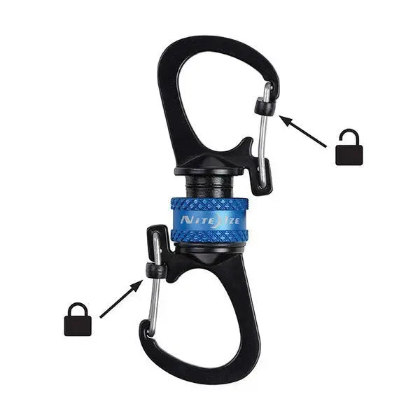 Nite Ize  SlideLock 360° Magnetic Locking Dual Carabiner 